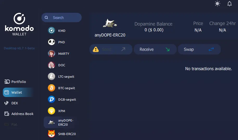 Add Custom Tokens to Komodo Wallet